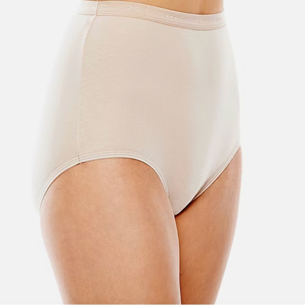 Bali Full-Cut Fit Cotton Stretch Hi-Cut Brief Panty / Soft Taupe / NWT